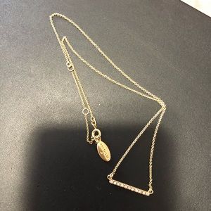 Ann Taylor Dainty Bar CZ Necklace